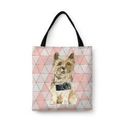 Cairn Terrier Travel Style Tote Bag 30 travel dogs tote cairn terrier luxe front view White