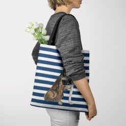 Catahoula Leopard Dog Travel Style Tote Bag 38 travel dogs tote catahoula leopard dog nautical stripes tote woman jumper view