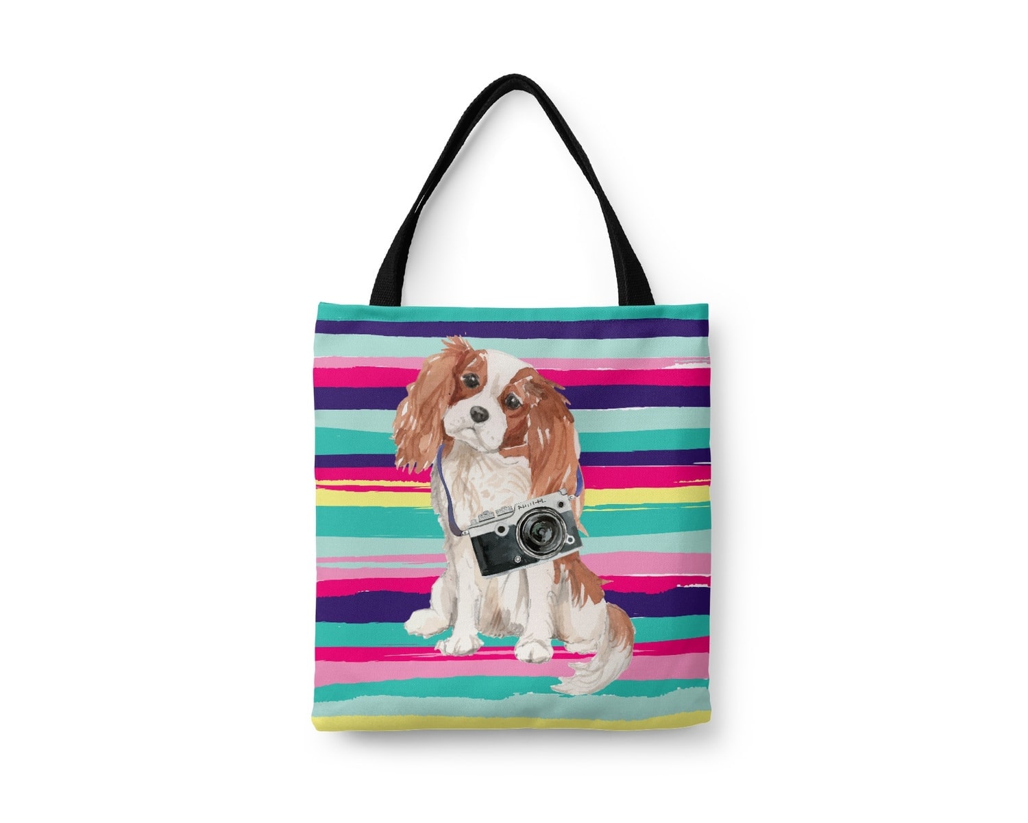 Cavalier King Charles Spaniel Travel Style Tote Bag 6 Cavalier King Charles Spaniel Travel Style Tote Bag - Image 4
