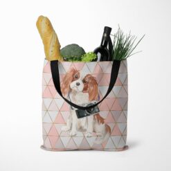 Cavalier King Charles Spaniel Travel Style Tote Bag 36 travel dogs tote cavalier king charles spaniel luxe tote standing food