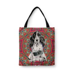 Cocker Spaniel Travel Style Tote Bag 34 travel dogs tote cocker spaniel mandala front view White