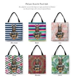 Doberman Travel Style Tote Bag 29 travel dogs tote doberman variations