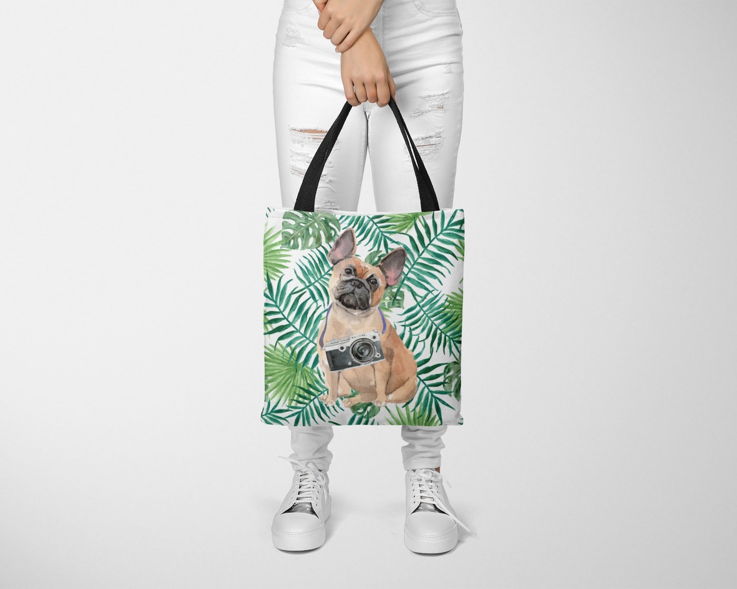 French Bulldog Travel Style Tote Bag 10 French Bulldog Travel Style Tote Bag - Image 8