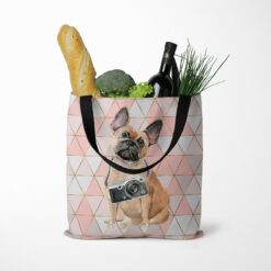 French Bulldog Travel Style Tote Bag 36 travel dogs tote french bulldog luxe tote standing food