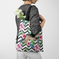 German Shepherd Travel Style Tote Bag 40 travel dogs tote german shepherd geometric tropical tote woman jumper walking view