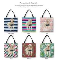 travel dogs tote golden doodle variations