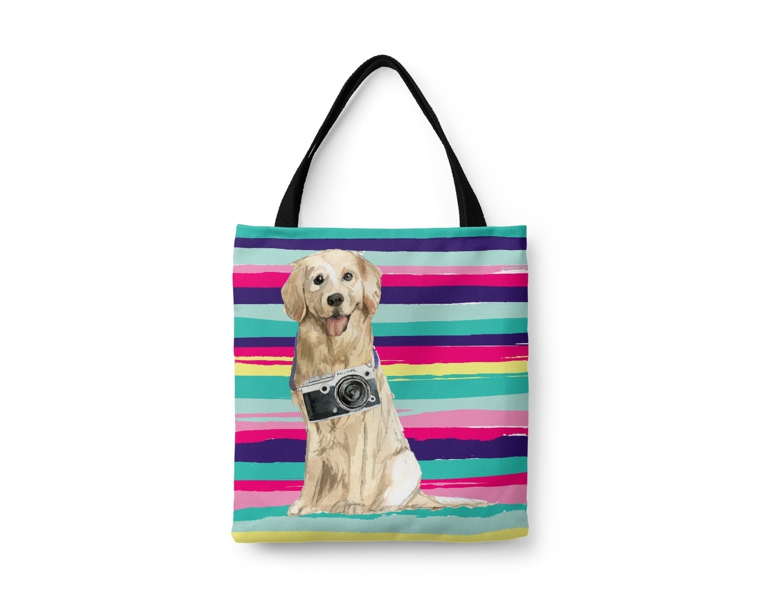 Golden Retriever Travel Style Tote Bag 6 Golden Retriever Travel Style Tote Bag - Image 4