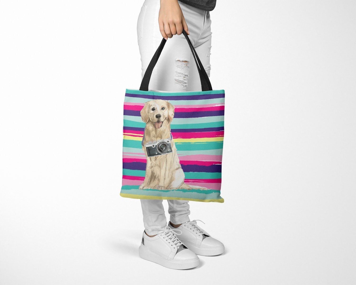 Golden Retriever Travel Style Tote Bag 14 Golden Retriever Travel Style Tote Bag - Image 12