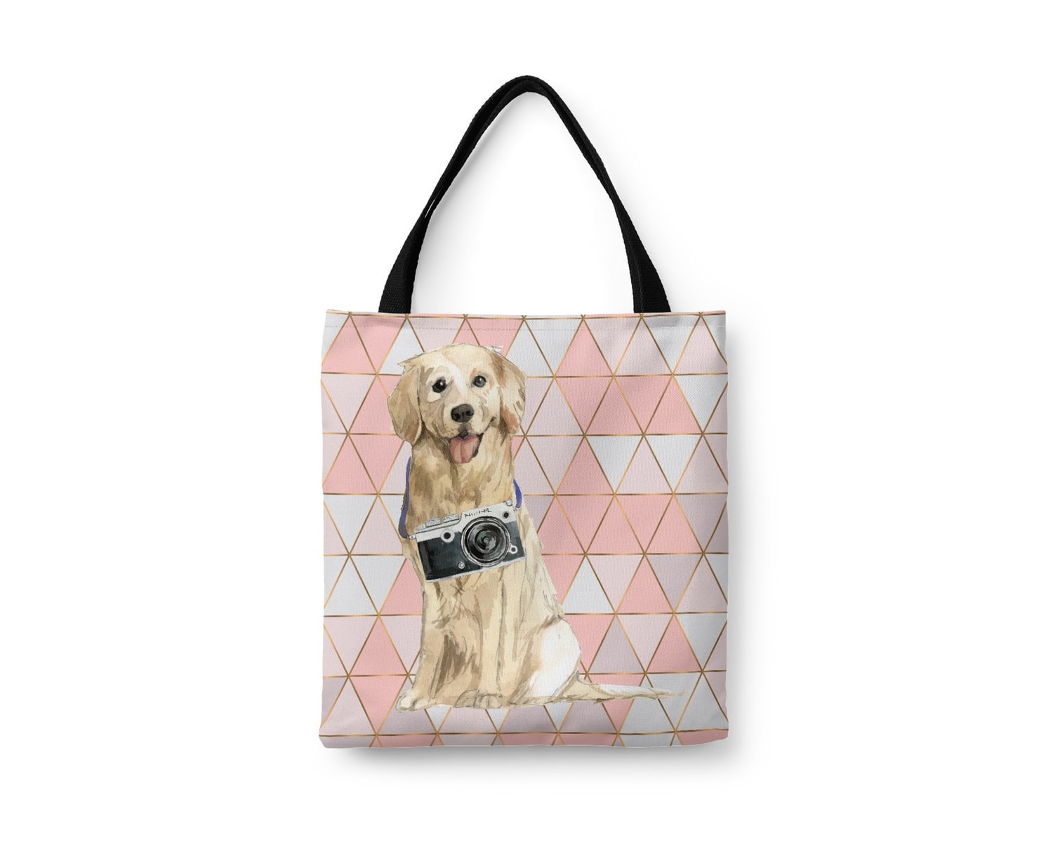 Golden Retriever Travel Style Tote Bag 5 Golden Retriever Travel Style Tote Bag - Image 3