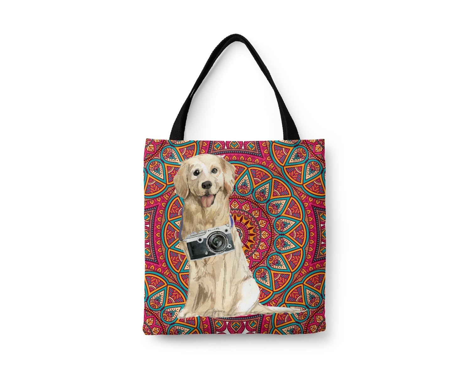 Golden Retriever Travel Style Tote Bag 9 Golden Retriever Travel Style Tote Bag - Image 7