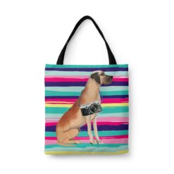 Great Dane Travel Style Tote Bag 31 travel dogs tote great dane beach front view White