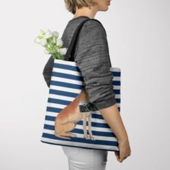 Great Dane Travel Style Tote Bag 38 travel dogs tote great dane nautical stripes tote woman jumper view
