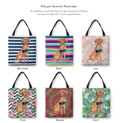 Hungarian Vizsla Travel Style Tote Bag 29 travel dogs tote hungarian vizsla variations