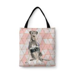 Irish Wolf Hound Travel Style Tote Bag 30 travel dogs tote irish wolf hound luxe front view White