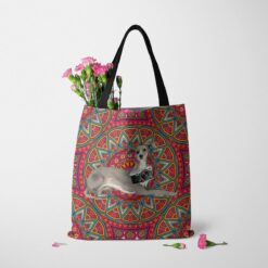 Italian greyhound Travel Style Tote Bag 37 travel dogs tote italian greyhound mandala tote standing carnations