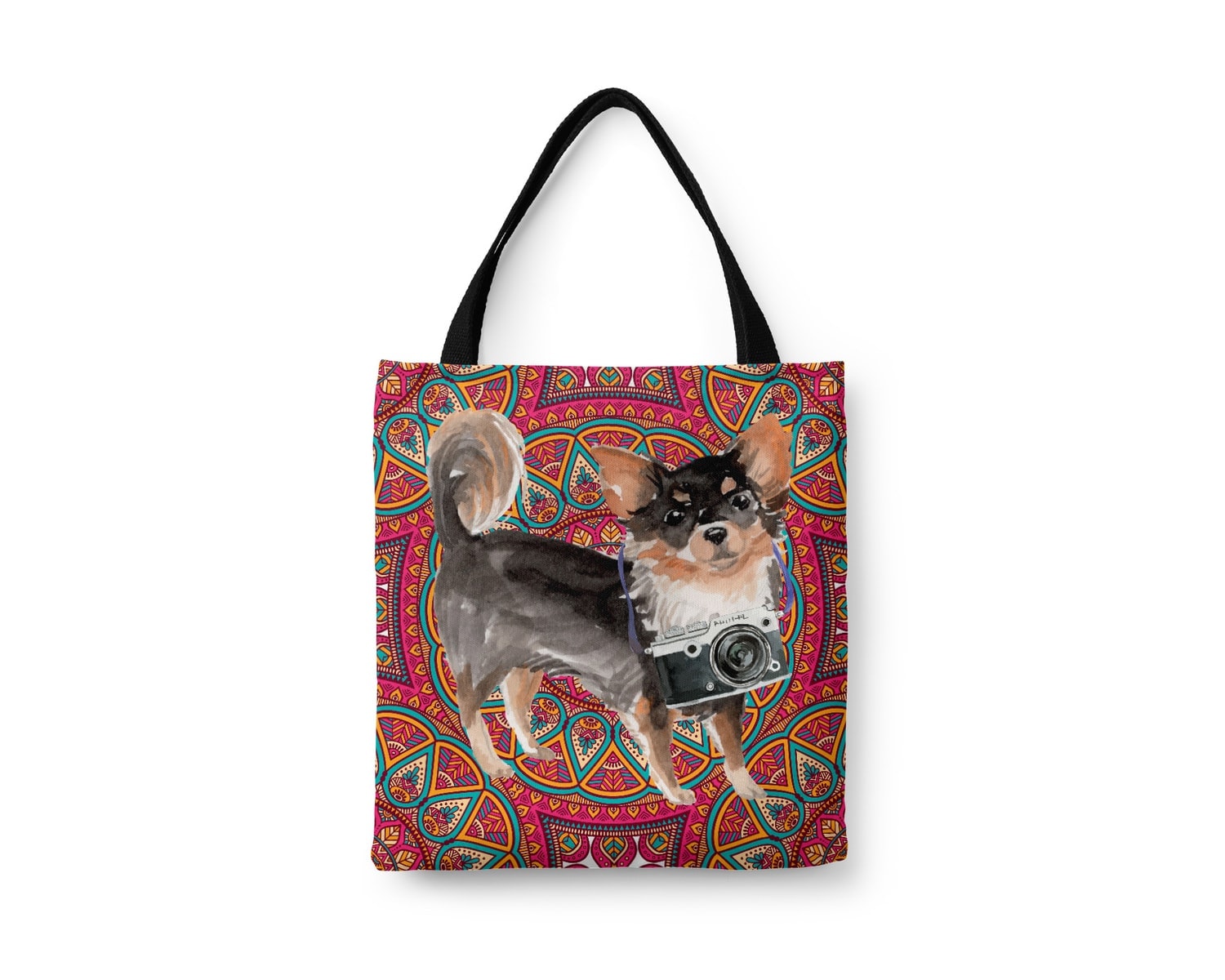 Long Haired Chihuahua Travel Style Tote Bag 9 Long Haired Chihuahua Travel Style Tote Bag - Image 7