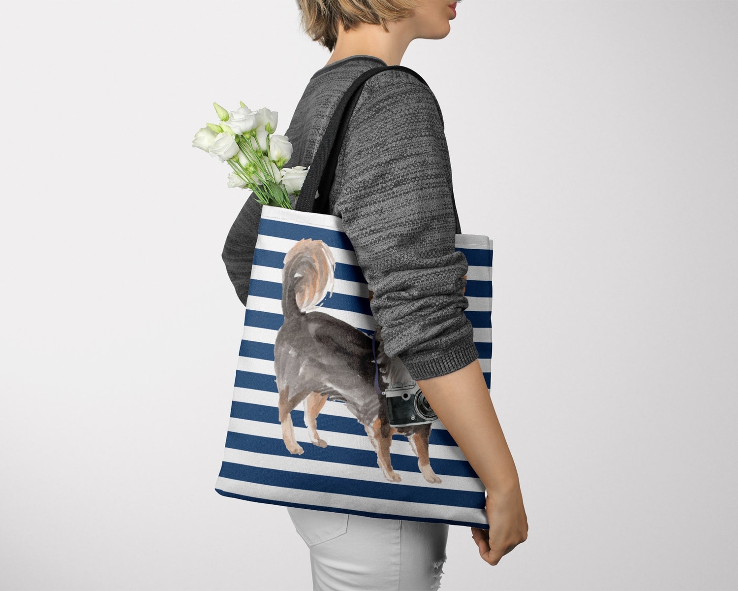 Long Haired Chihuahua Travel Style Tote Bag 13 Long Haired Chihuahua Travel Style Tote Bag - Image 11