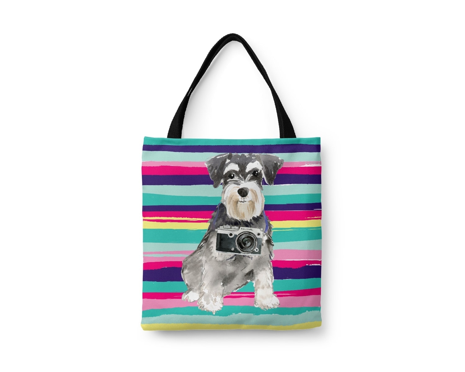 Miniature Schnauzer Travel Style Tote Bag 6 Miniature Schnauzer Travel Style Tote Bag - Image 4