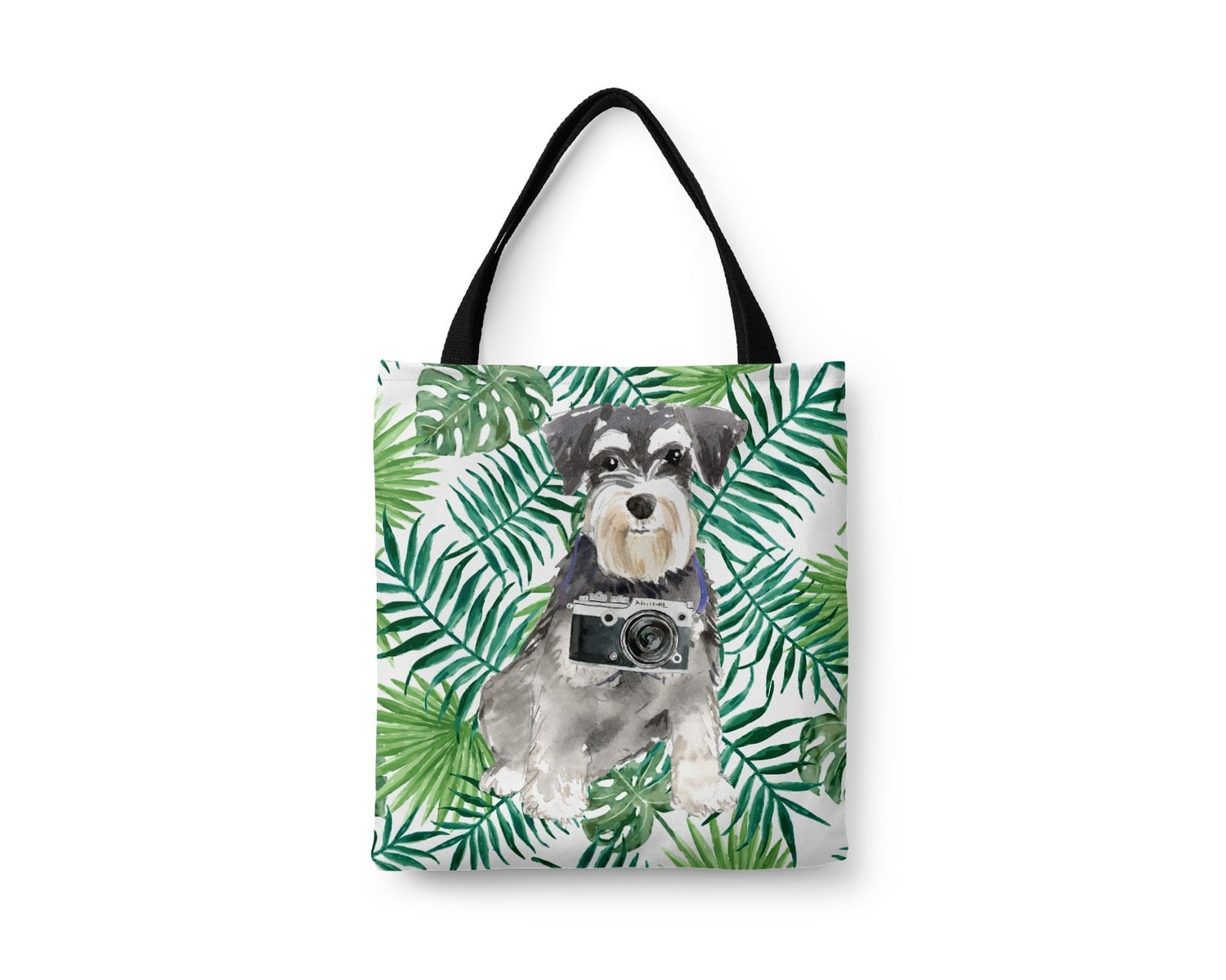 Miniature Schnauzer Travel Style Tote Bag 8 Miniature Schnauzer Travel Style Tote Bag - Image 6