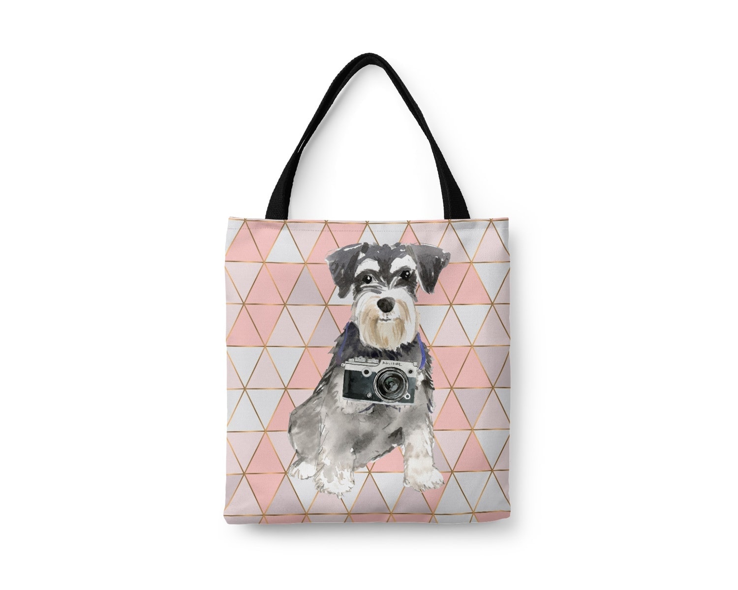 Miniature Schnauzer Travel Style Tote Bag 5 Miniature Schnauzer Travel Style Tote Bag - Image 3