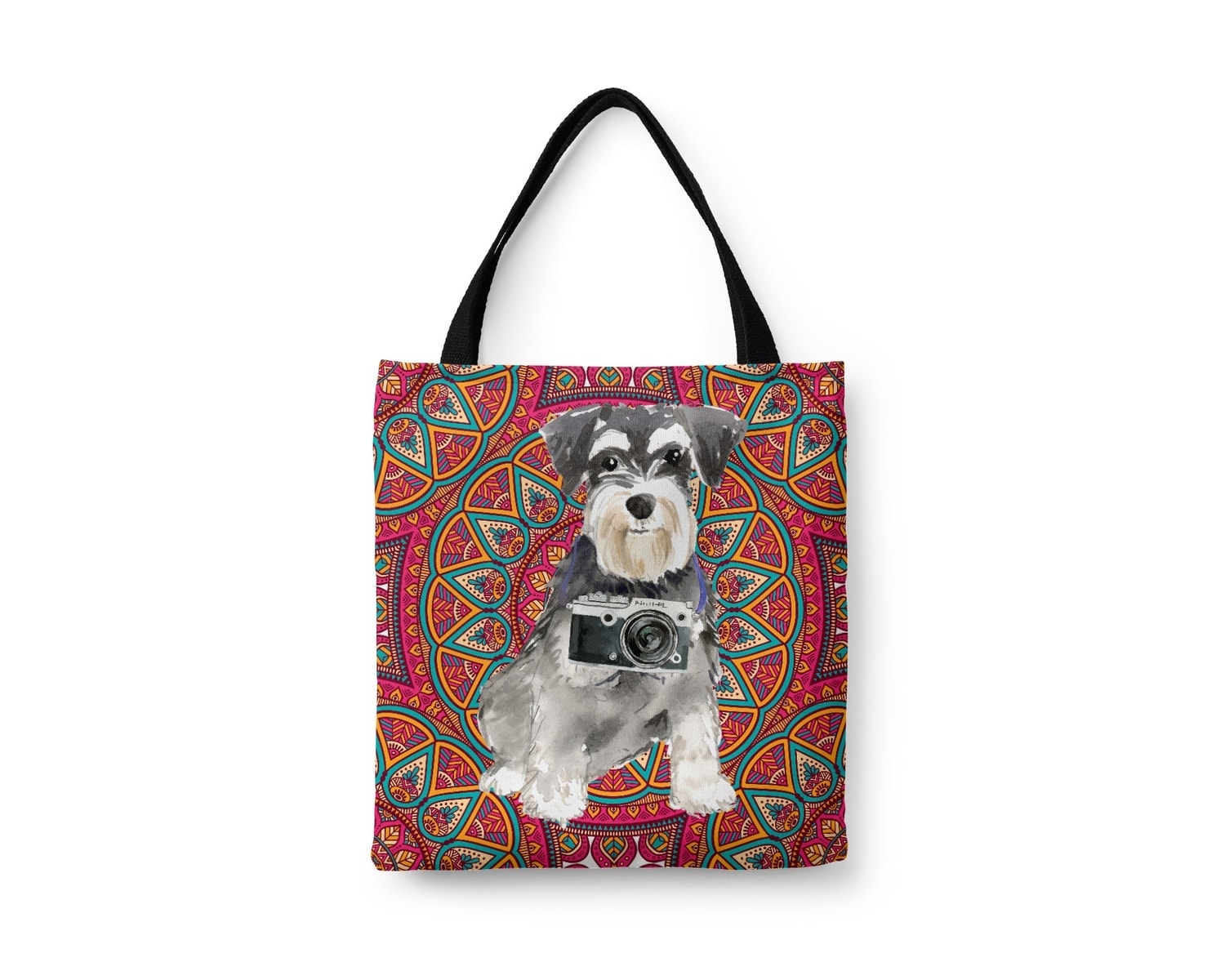 Miniature Schnauzer Travel Style Tote Bag 9 Miniature Schnauzer Travel Style Tote Bag - Image 7
