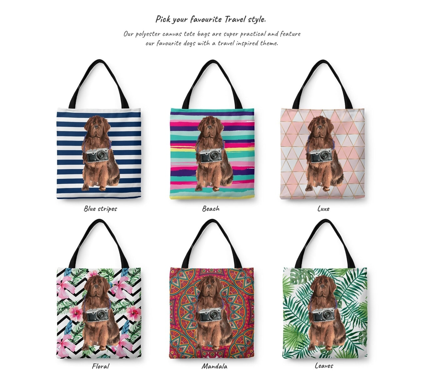 Newfoundland Travel Style Tote Bag 4 Newfoundland Travel Style Tote Bag - Image 2