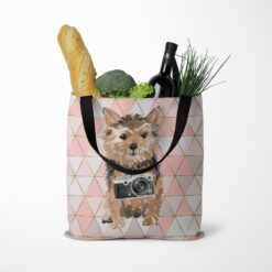 Norfolk Terrier Travel Style Tote Bag 36 travel dogs tote norfolk terrier luxe tote standing food