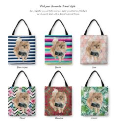 Pomeranian Travel Style Tote Bag 29 travel dogs tote pomeranian variations