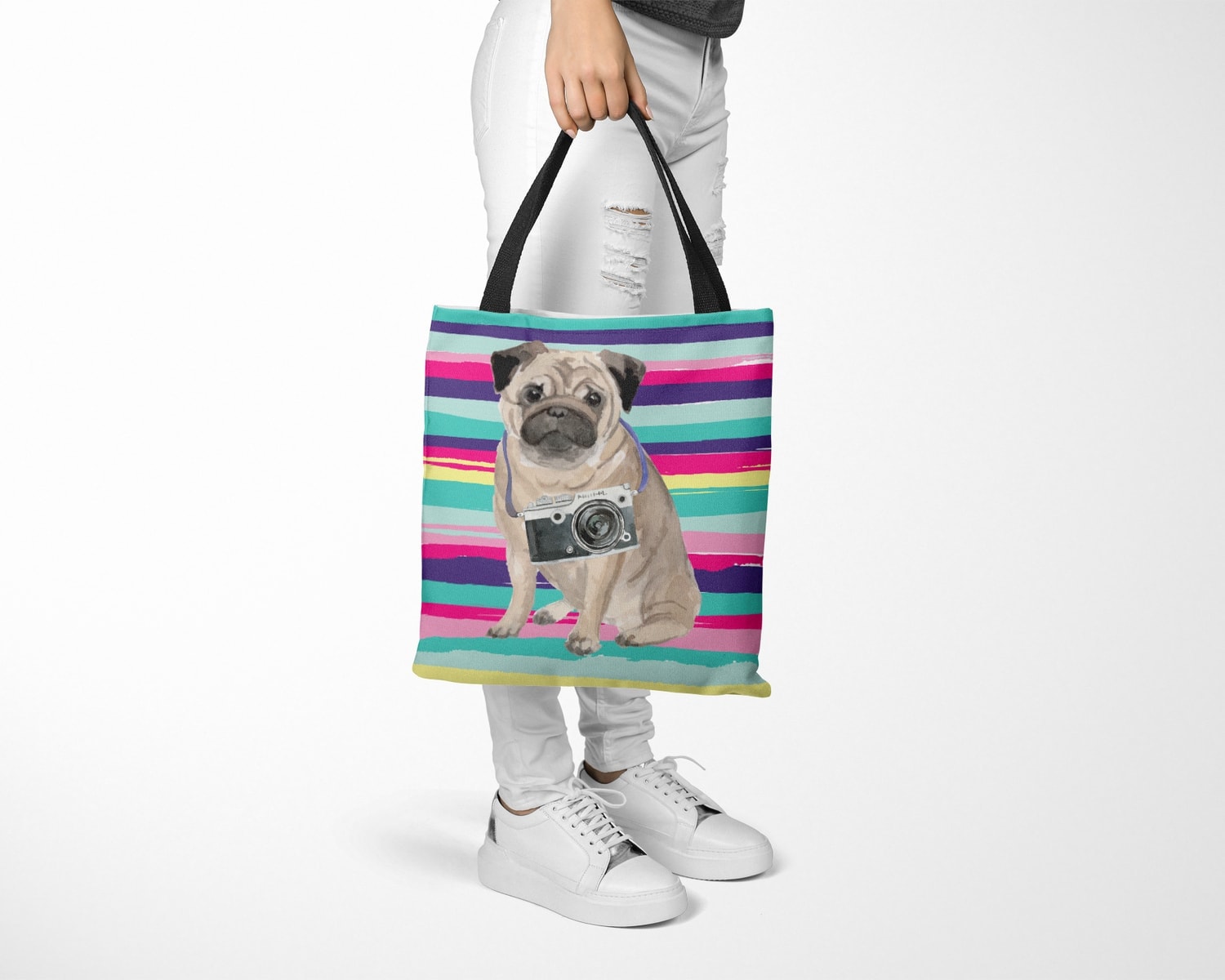 Pug Travel Style Tote Bag 14 Pug Travel Style Tote Bag - Image 12