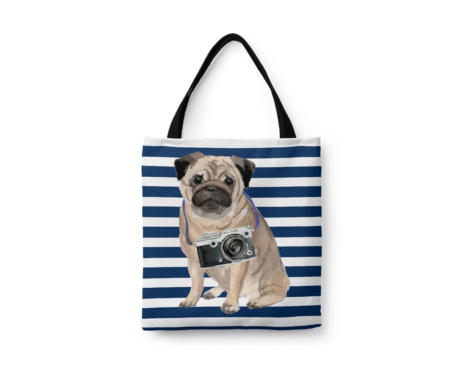Pug Travel Style Tote Bag 3 Pug Travel Style Tote Bag