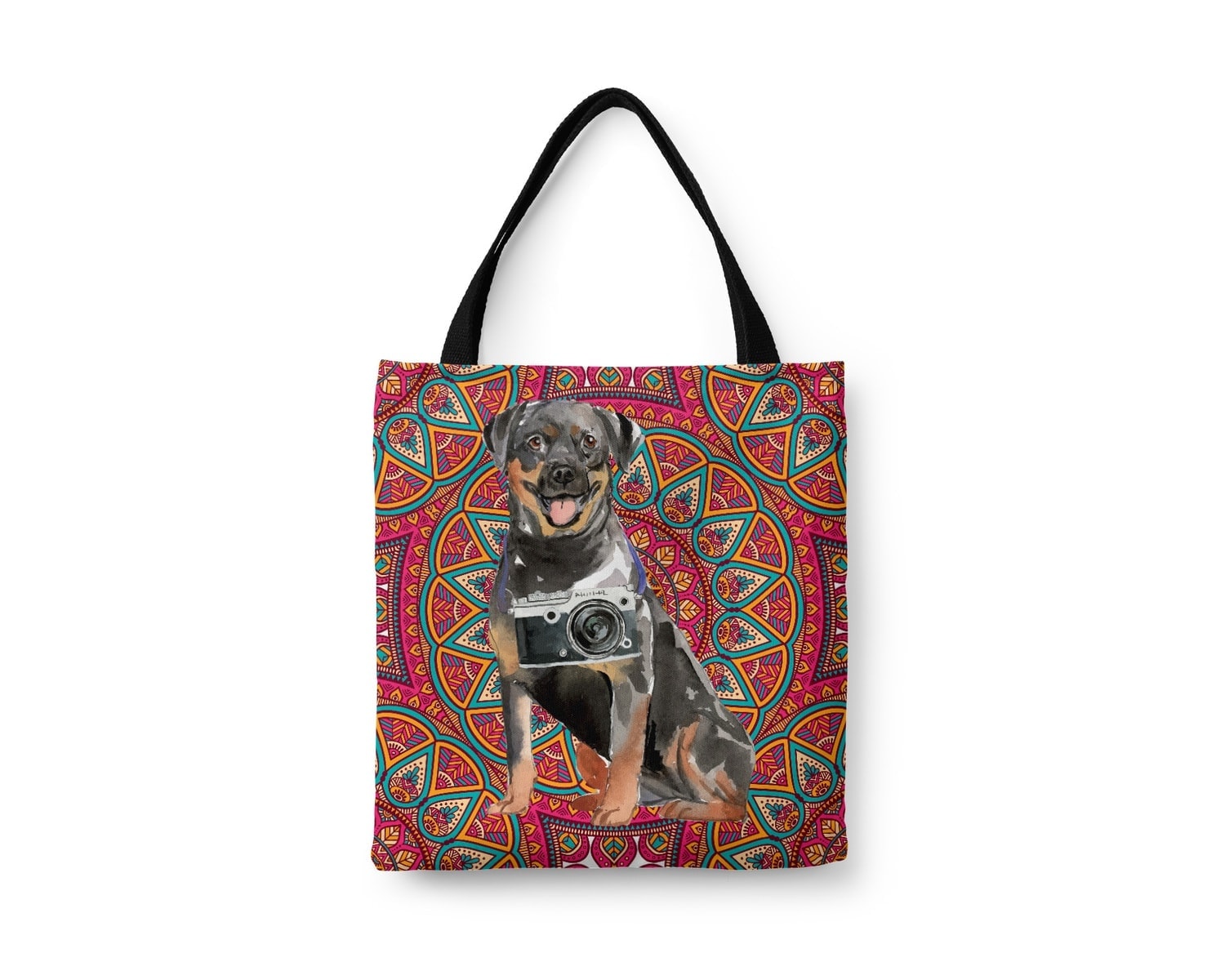 Rottweilers Chain Leather Tote Bag main image 0