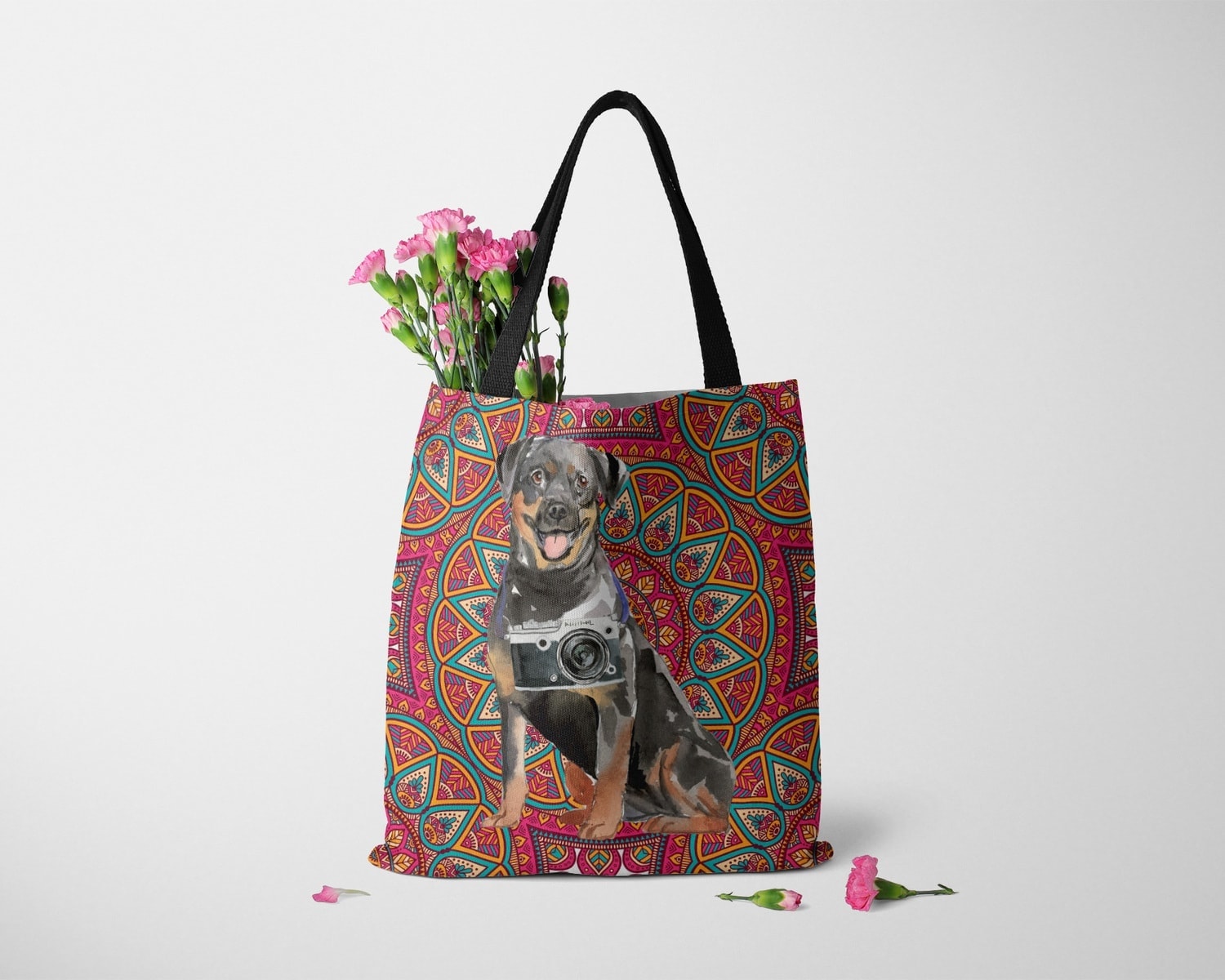 Rottweiler Travel Style Tote Bag 12 Rottweiler Travel Style Tote Bag - Image 10