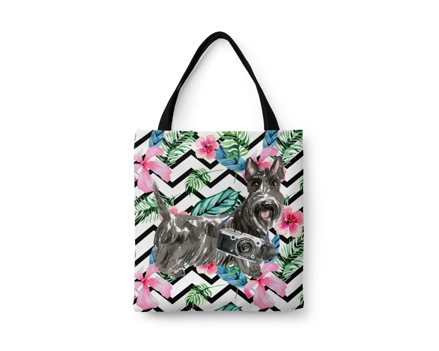 Scottish Terrier Travel Style Tote Bag 7 Scottish Terrier Travel Style Tote Bag - Image 5