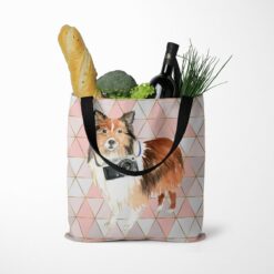 Shetland Sheepdog Travel Style Tote Bag 36 travel dogs tote shetland sheepdog luxe tote standing food