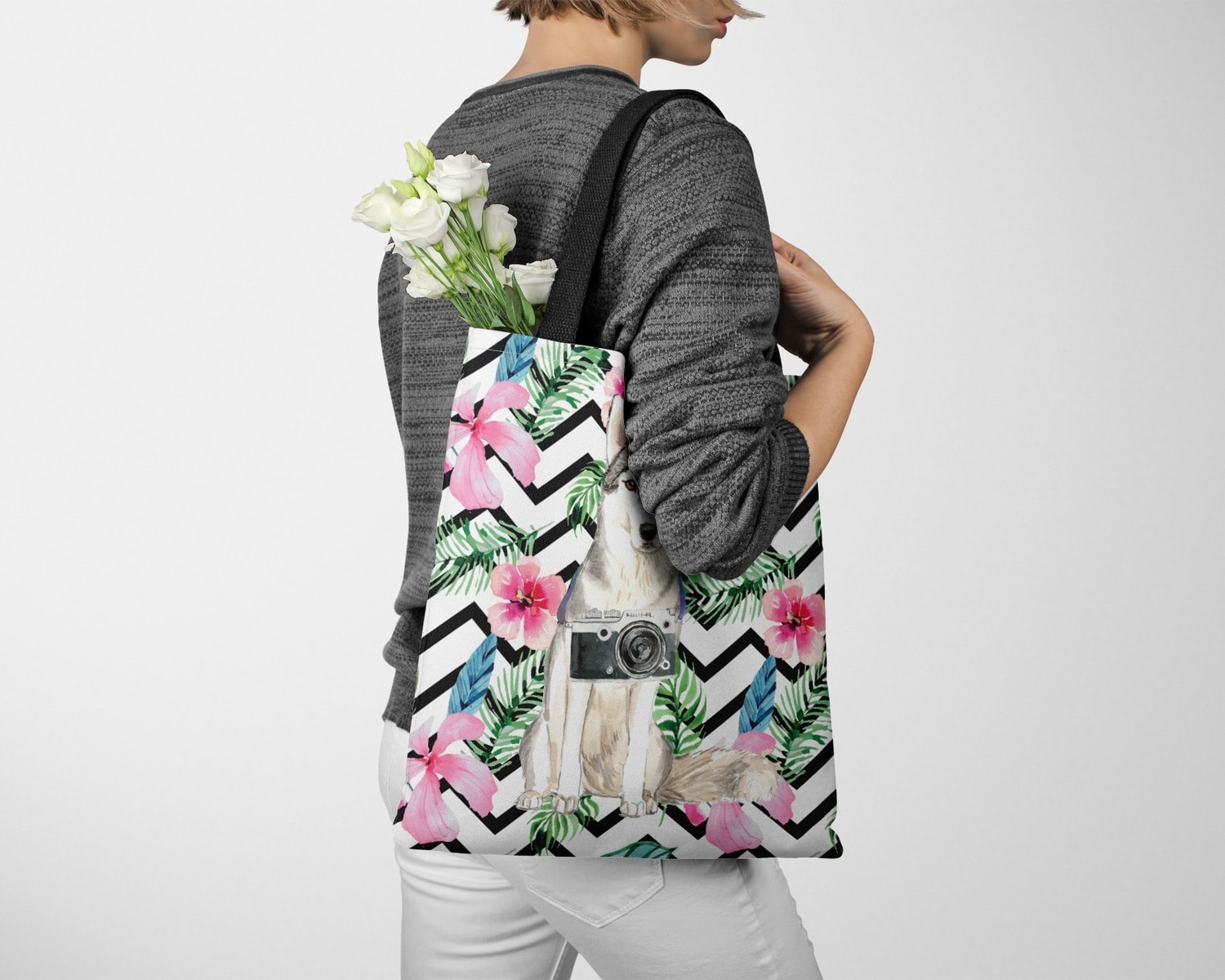 Siberian Husky Travel Style Tote Bag 15 Siberian Husky Travel Style Tote Bag - Image 13