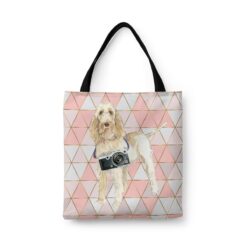 Spinone Italiano Travel Style Tote Bag 30 travel dogs tote spinone italiano luxe front view White