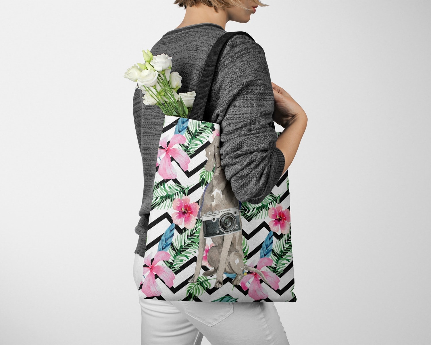 Weimaraner Travel Style Tote Bag 15 Weimaraner Travel Style Tote Bag - Image 13