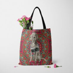 Weimaraner Travel Style Tote Bag 37 travel dogs tote weimaraner mandala tote standing carnations