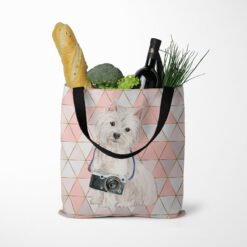 travel dogs tote westie luxe tote standing food
