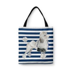 White poodle Travel Style Tote Bag