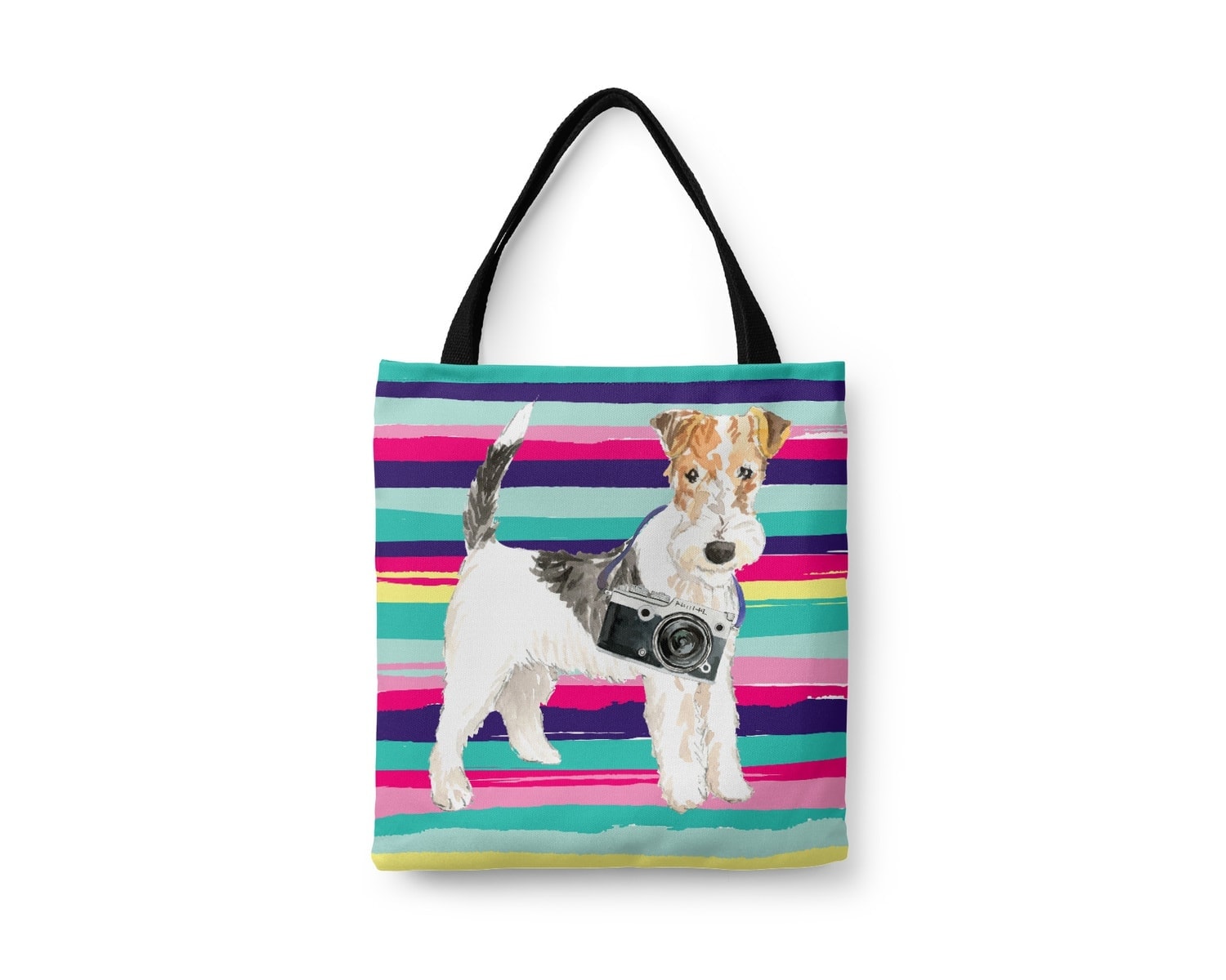 Wire Haired Fox Terrier Travel Style Tote Bag 6 Wire Haired Fox Terrier Travel Style Tote Bag - Image 4