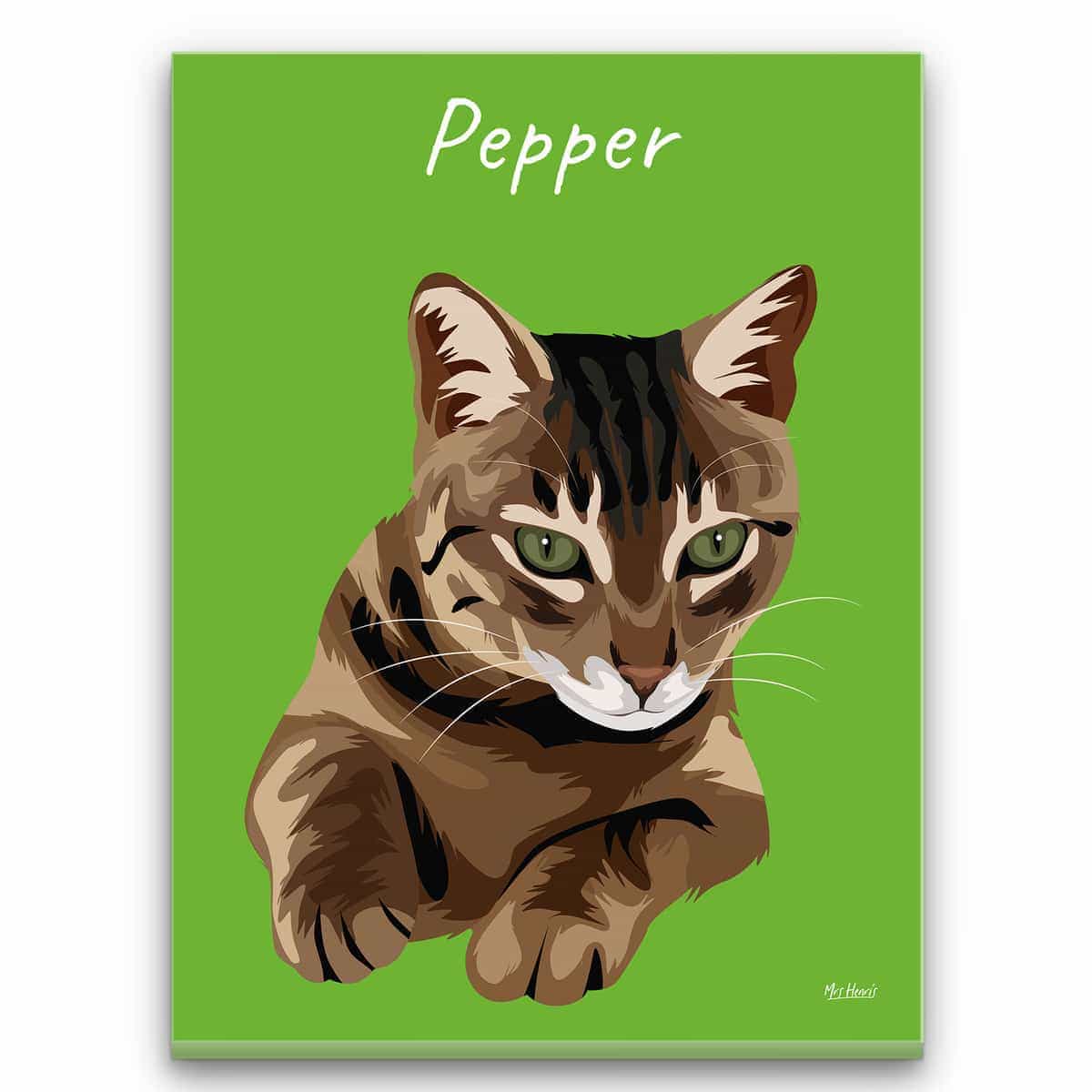 Custom Cat illustration portrait canvas print - Personalised portrait of your pet from a photo 12 Custom Cat illustration portrait canvas print - Personalised portrait of your pet from a photo - Image 10