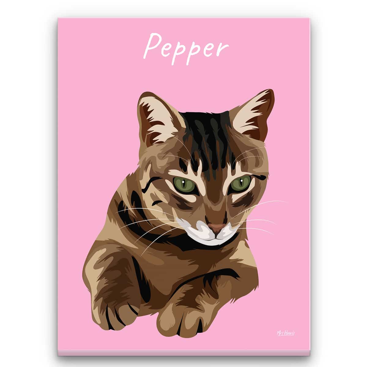 Custom Cat illustration portrait canvas print - Personalised portrait of your pet from a photo 15 Custom Cat illustration portrait canvas print - Personalised portrait of your pet from a photo - Image 13