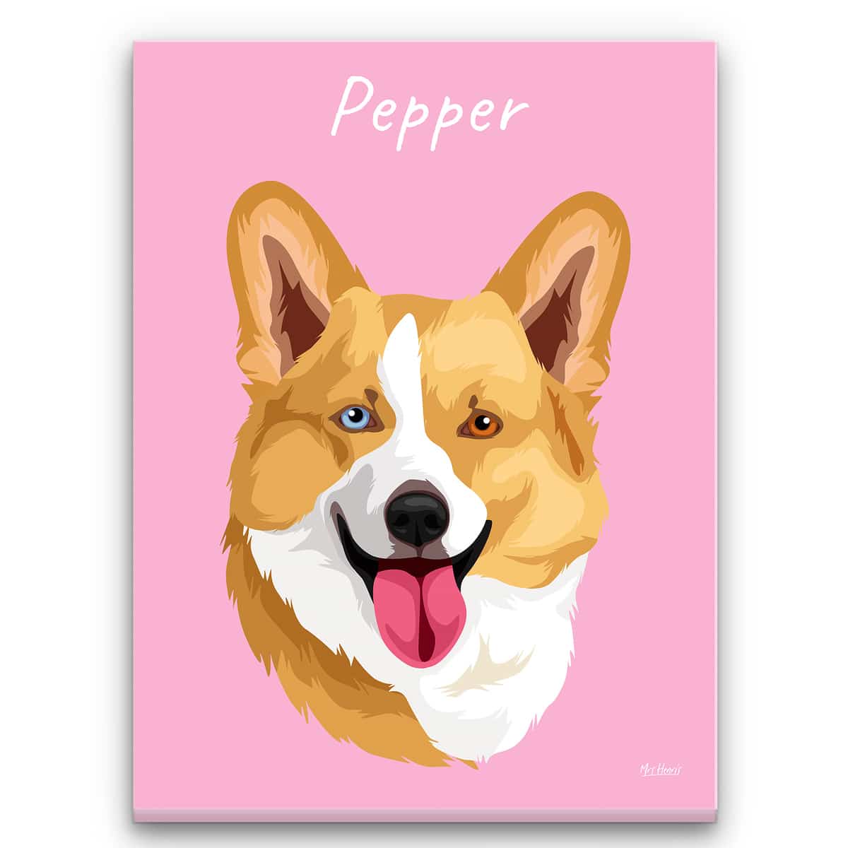 Custom Dog illustration portrait canvas print - Personalised portrait of your pet from a photo 15 Custom Dog illustration portrait canvas print - Personalised portrait of your pet from a photo - Image 13