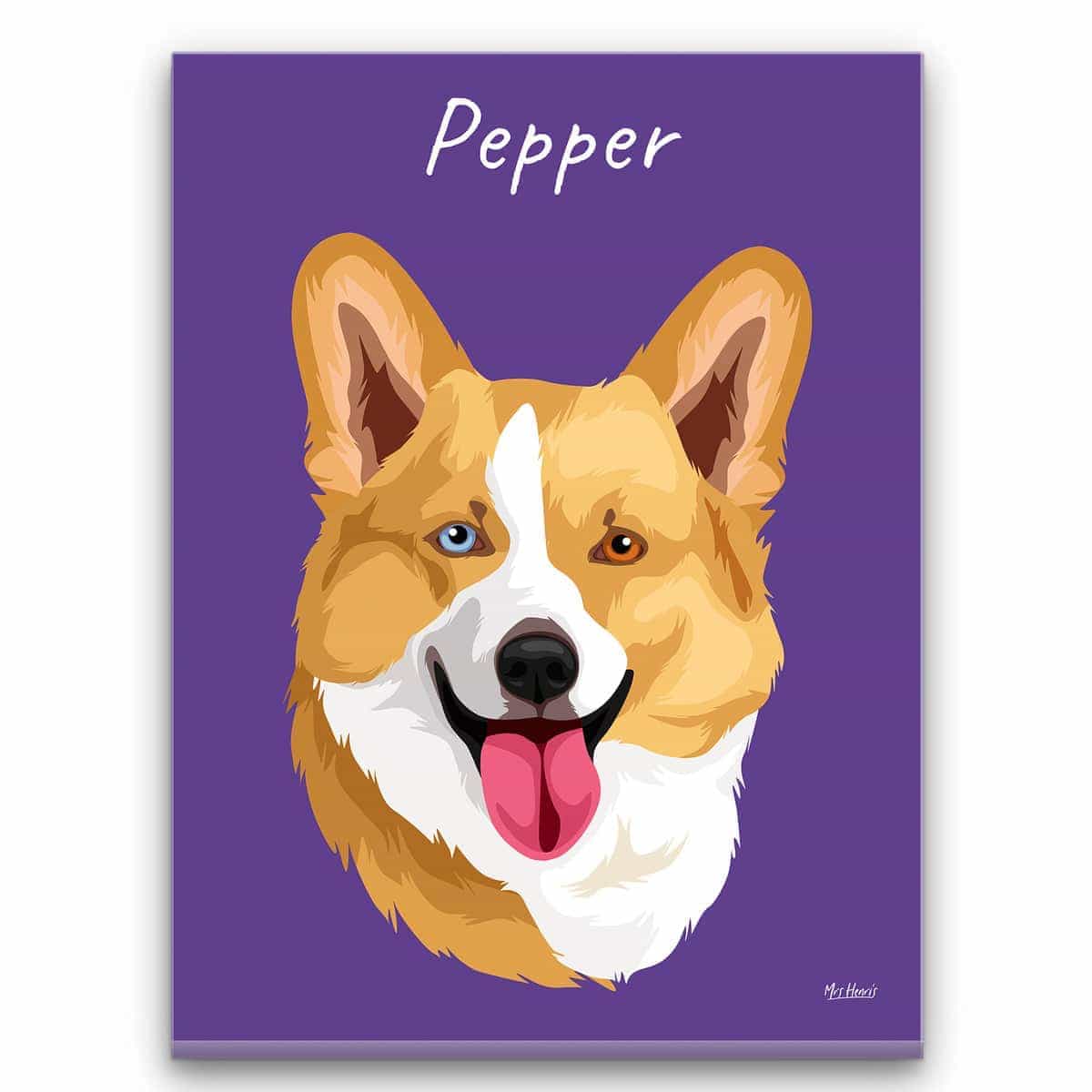 Custom Dog illustration portrait canvas print - Personalised portrait of your pet from a photo 16 Custom Dog illustration portrait canvas print - Personalised portrait of your pet from a photo - Image 14