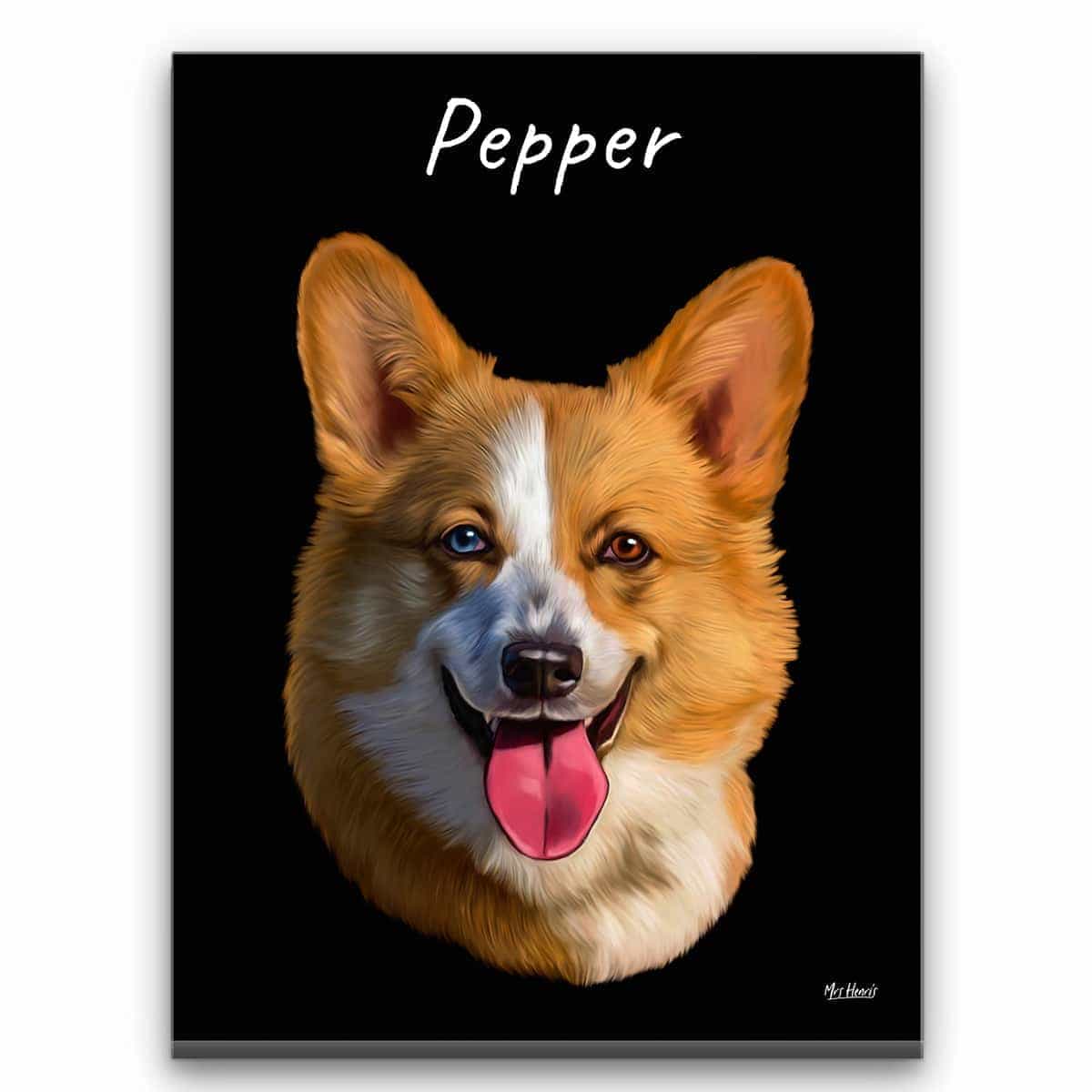 Custom Dog painting portrait canvas print - Personalised portrait of your pet from a photo 10 Custom Dog painting portrait canvas print - Personalised portrait of your pet from a photo - Image 8