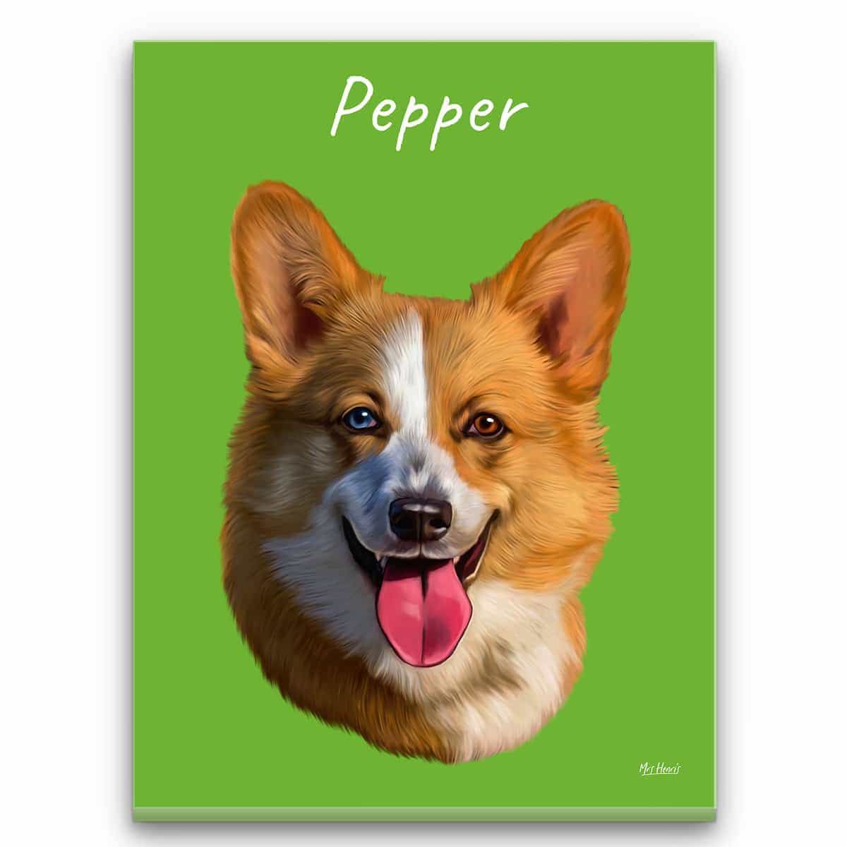 Custom Dog painting portrait canvas print - Personalised portrait of your pet from a photo 12 Custom Dog painting portrait canvas print - Personalised portrait of your pet from a photo - Image 10