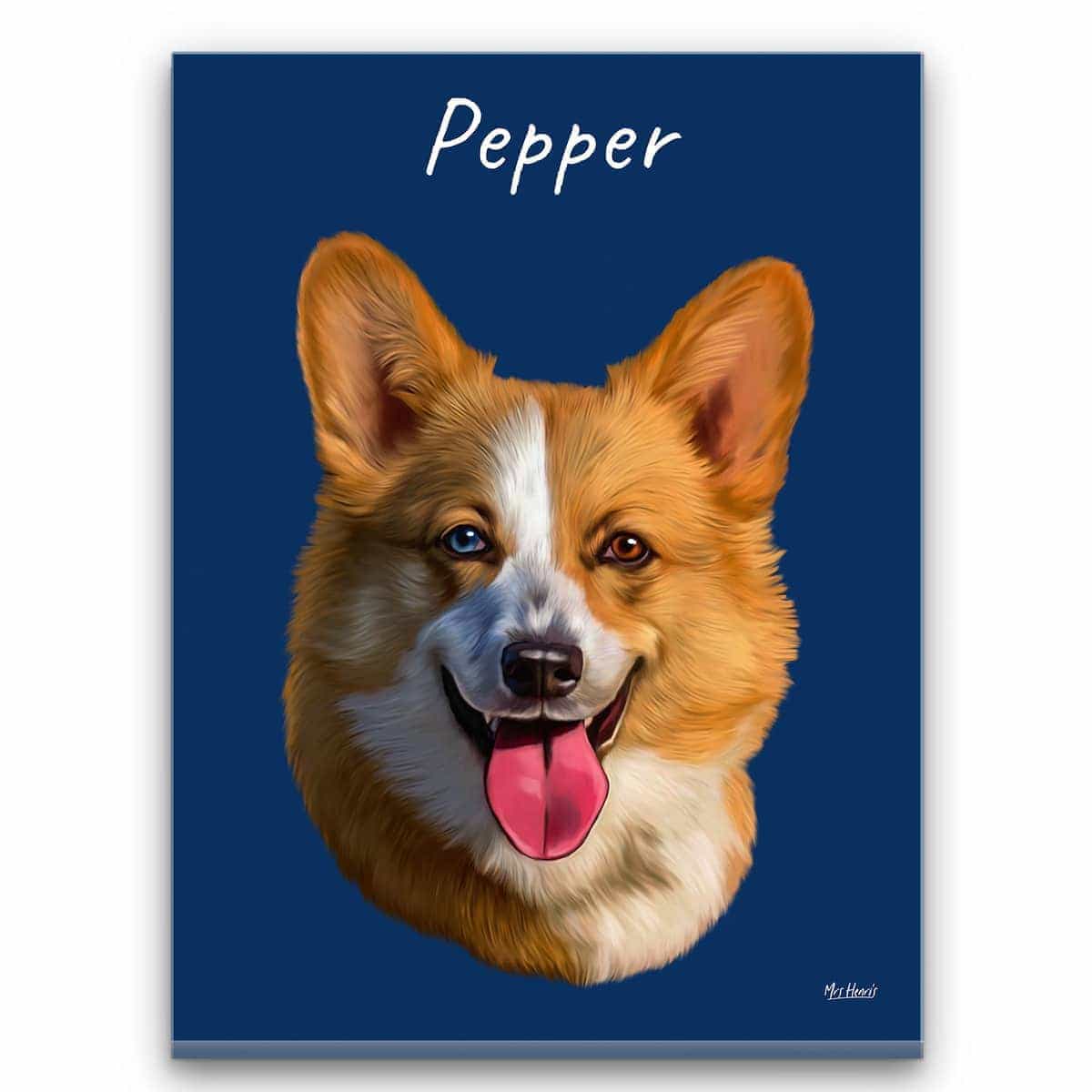 Custom Dog painting portrait canvas print - Personalised portrait of your pet from a photo 14 Custom Dog painting portrait canvas print - Personalised portrait of your pet from a photo - Image 12