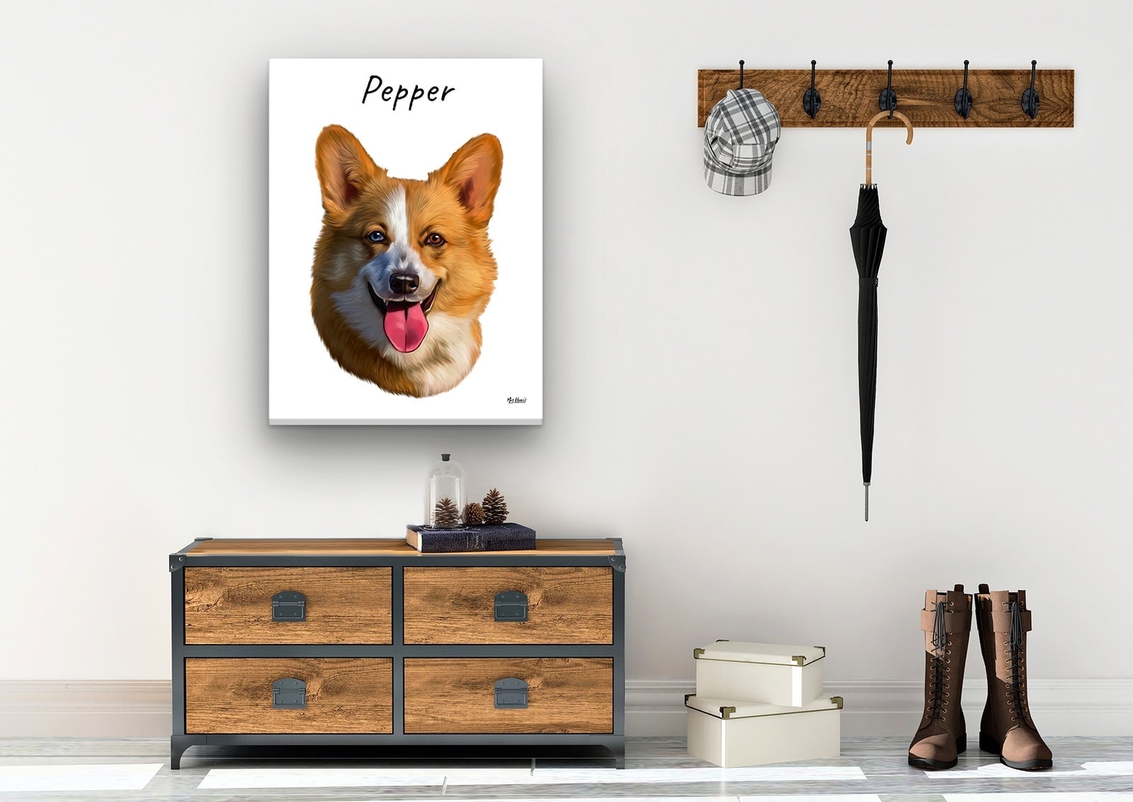 Custom Dog painting portrait canvas print - Personalised portrait of your pet from a photo 6 Custom Dog painting portrait canvas print - Personalised portrait of your pet from a photo - Image 4