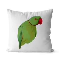 Custom Bird illustration portrait throw pillow - Personalised cushion portrait of your pet from a photo 30 personalised pet portrait cushion bird illustration white